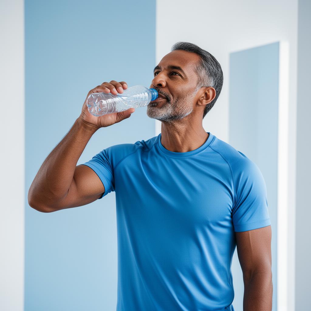 Athletic person recovering after workout